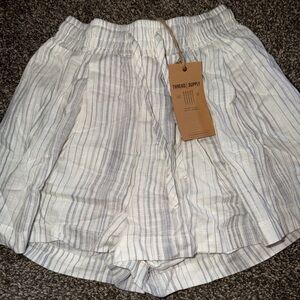 Thread & Supply Gray Striped Shorts